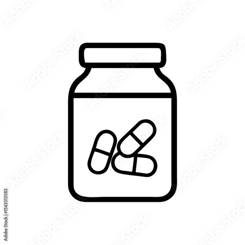 medicine bottle and pills