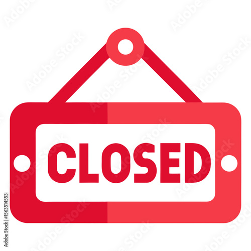 Red closed sign vector