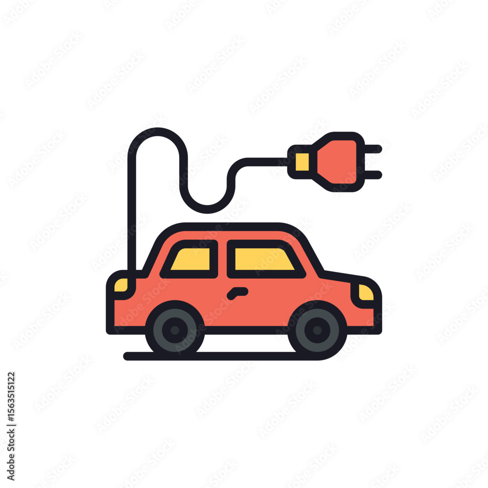 Illustration of electric car charging station vector icon illustration for ev vehicle and sustainable transport design use vector Illustration of electric car charging station vector icon illustration for ev vehicle and sustainable transport design use vector