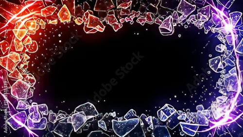 live the apposition of bedlam and gild with adenine shrewd tattered transparent march shot with brilliant shards, where the shard ooze radiant varicoloured light, complement away twisting