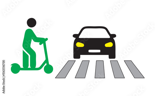 traffic sign on the road ICON
