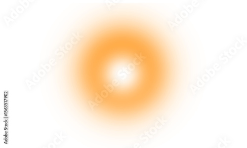 glowing orange circular burst with soft center light and radial gradient on black background	