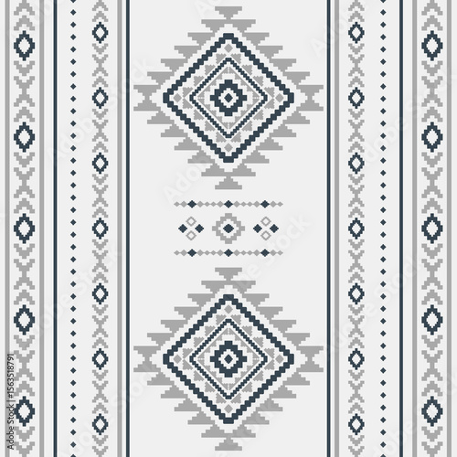 Southwest Native seamless pattern ethnic tribal Aztec geometric Navajo Native American fabric colorful design vector for textile print