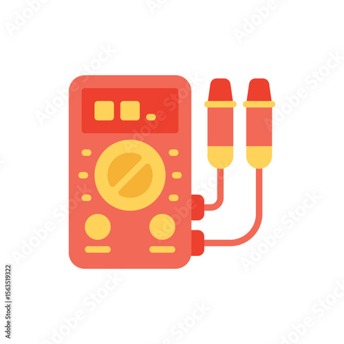 Illustration of digital multimeter electrical tester vector illustration for electronics and measurement tools 100 vector