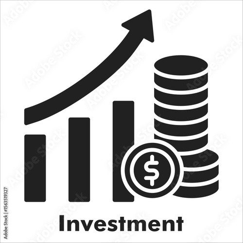 Investment Icon - Glyph Style