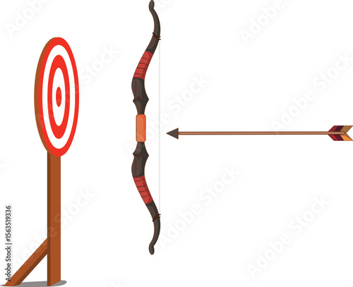 Archery Target with Arrow