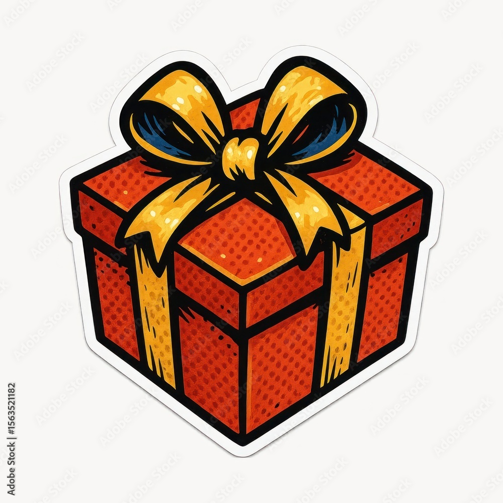 Obraz premium Vibrant gift box illustration
