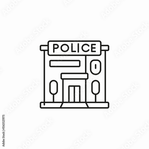 city police station icon sign vector