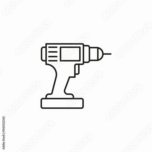 cordless power drill icon sign vector