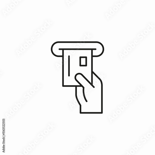 credit card slot icon sign vector