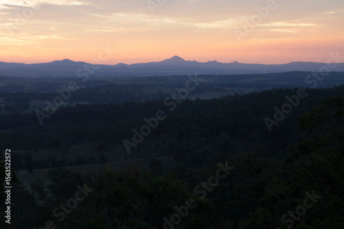 Purple horizon landscape