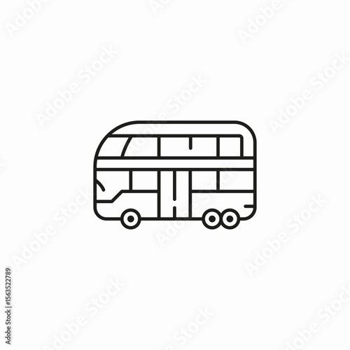 double decker bus icon sign vector