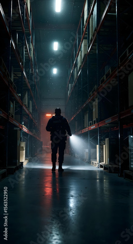 Security Guard in Warehouse