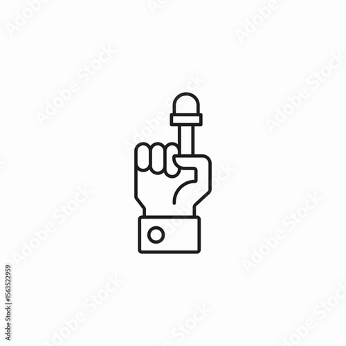 finger point up icon sign vector
