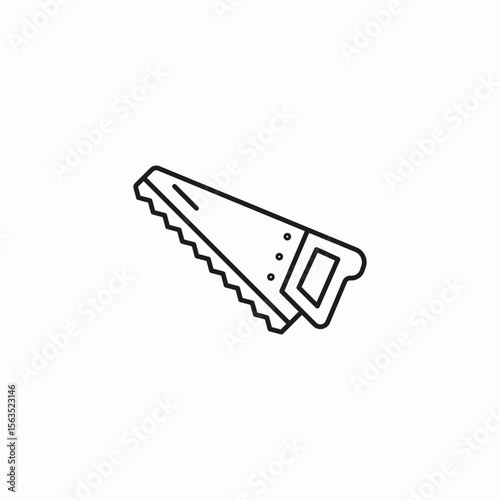 hand saw woodworking icon sign vector