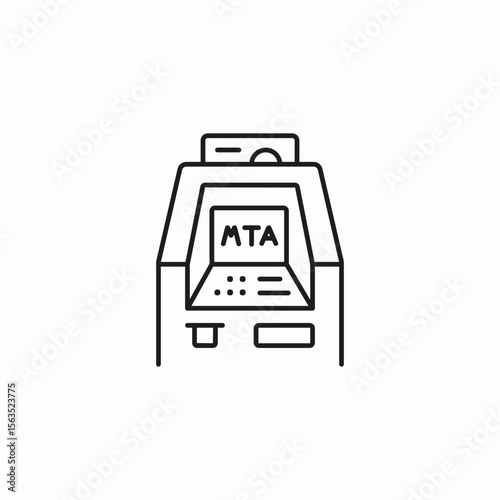 mta ticket machine icon sign vector