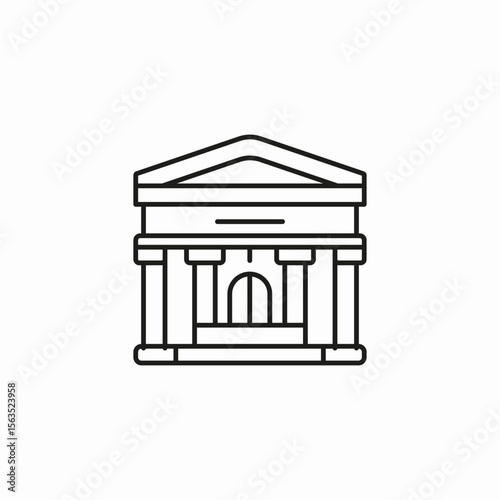 museum classical building icon sign vector