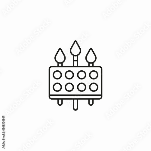 paintbrush set holder icon sign vector
