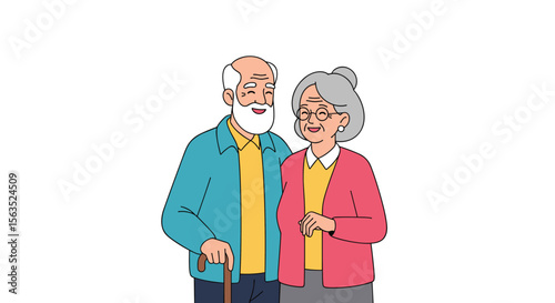 Elderly couple portrait capturing their enduring affection and companionship through the years