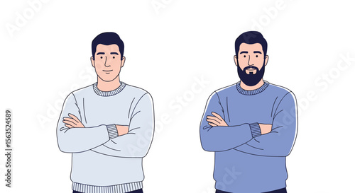 Man before and after growing a beard comparison of facial hair transformation
