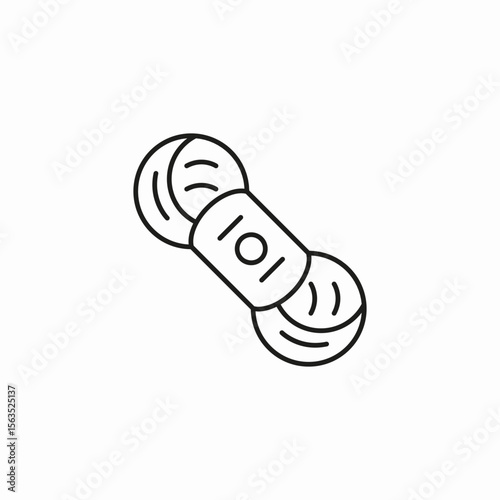 spool of yarn icon sign vector