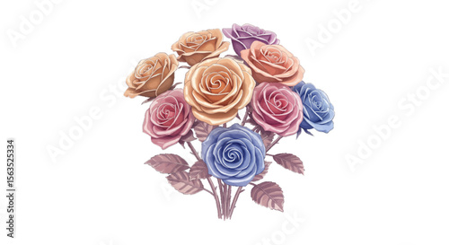 colorful flower isolated on white