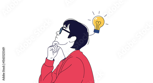 Creative thinking and problem solving process leading to innovative ideas and solutions
