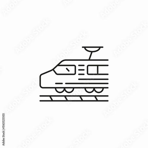 train railway locomotive icon sign vector