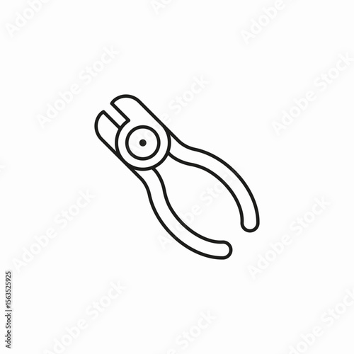 wire cutters pliers icon sign vector