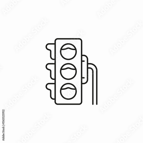 vertical traffic light icon sign vector
