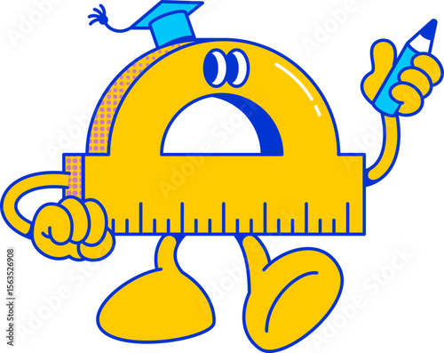 Groovy Protractor Mascot