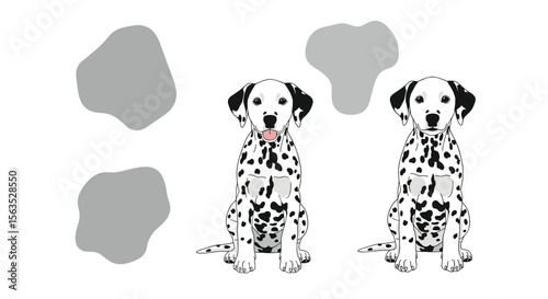 Charming dalmatians with distinctive spots creating unique patterns for your creative projects
