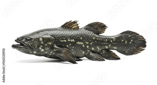 Prehistoric fish side view