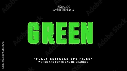 3d green bold text effect.typhography logo