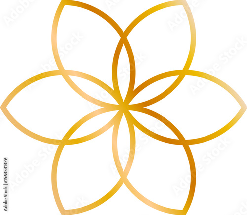 Gold Line Flower