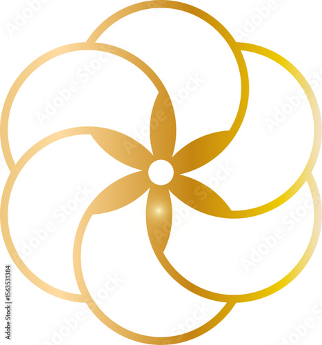 Gold Flower Ornament