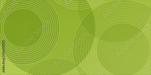 Minimalist soft Abstract Background in Gradient green and white Tones with Circles. Circle effect style geometric, abstract background. vector Eps 10