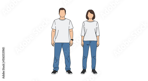 Two people standing together representing community and connection