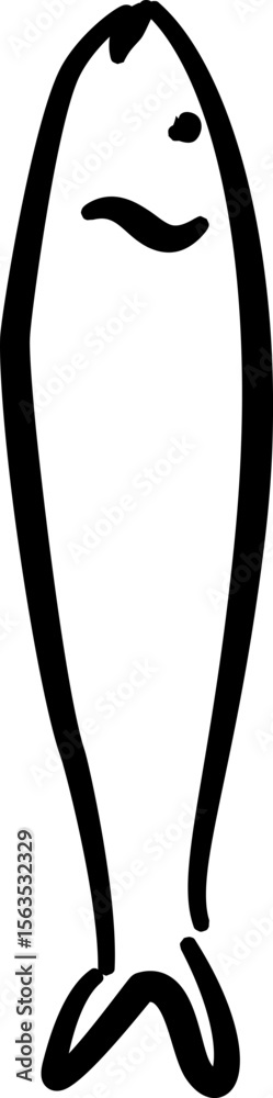 Fototapeta premium Fish line art for packaging branding seafood labels eco ocean-themed products