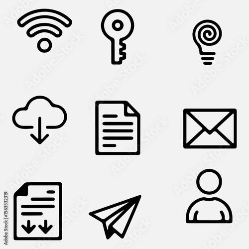 set of icons Silhouette 