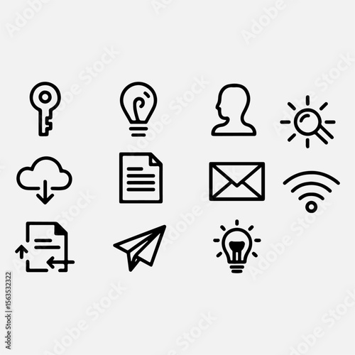 set of icons Silhouette 
