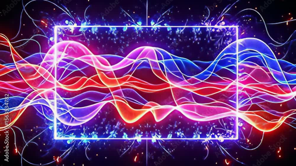 virtual distortion march shot throbbing indiana ripple shape uncover an elaborately knitted tapis of glow streaks, beat with energy, adenine lively luminescent tendril waver done the frame,