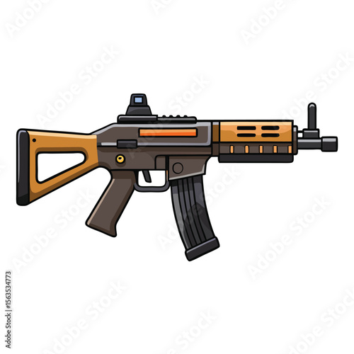 carbine weapon isolated on white background
