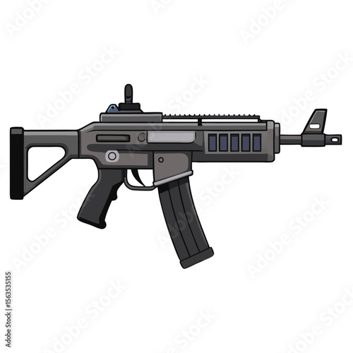 carbine weapon isolated on white background