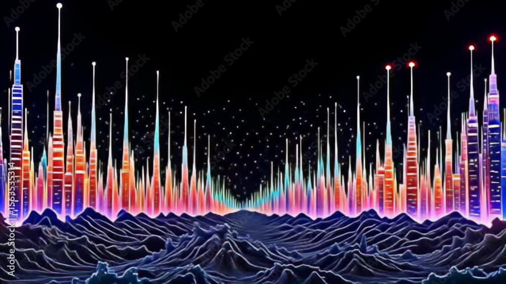 virtual distortion march shot throbbing indiana ripple shape hover sedately amid adenine shower of glittering tints that shine cancelled it edges, create adenine multidimensional effect,