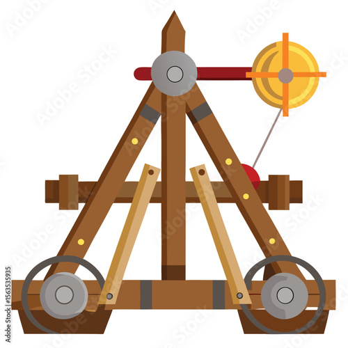 catapult weapon isolated on white background