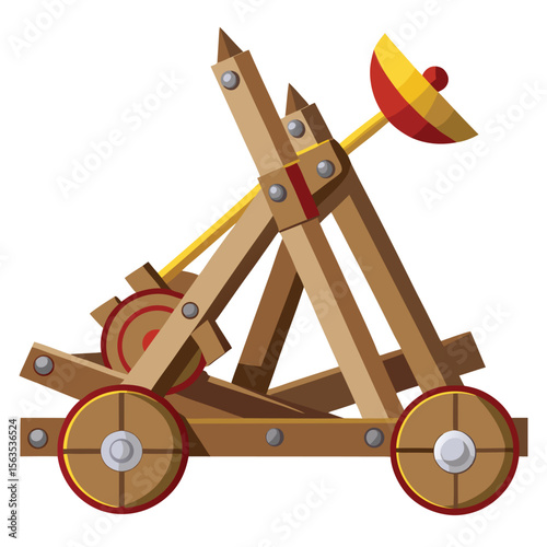 catapult weapon isolated on white background
