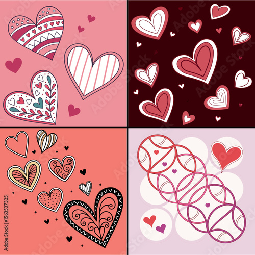 set of hearts
