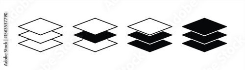 simple icon layer in white background