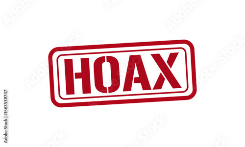 HOAX red stamp text vector, rubber stamp